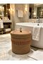 Zelira Jute Basket with Lid 30X30 – Authentic Colored Weave - Handmade Decorative Wicker Basket, Bathroom, Bedroom, Dressing Room, and Living Room Organizer Storage Basket - 6