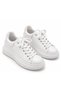 Gny Women's White Thick Sole Lace-Up Casual Sneaker Shoes - 2