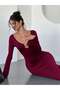 Rochie maxi, bordo - L