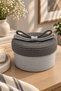 Christmas Wicker Rope Decorative 12X23 Lid Wicker Rope Basket Weave Rope Basket Organizer Storage Box Home Office Kitchen Bathroom Bedroom Multipurpose