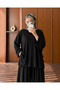 Slit Detail Trouser Suit - Black - 3