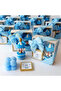 Baby Candy Gift Nks-326M in a Box with Madlen Chocolate, Blue Candle and Blue Carousel - 2