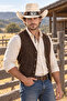 Unisex Cowboy Hat with Internal Adjustable Metal Buckle and Laces Western Women's Men's Hat