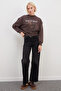 3 Threaded Tiger Print Oversize Sweatshirt - 4