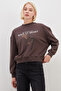 3 Threaded Tiger Print Oversize Sweatshirt - 7