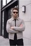 Quilted Patterned Padded Suede Jacket/Mantle - 2