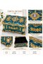 Navy Blue Gold Embroidered Floral Motif Decorative Jewelry and Jewelry Box - 5