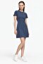 Women's Crew Neck Short Sleeve Mini Dress - 3