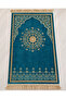 Velvet Lined Prayer Rug with Mihrap Star Pattern 70X115 cm Soft Textured Luxury Prayer Mat and Gift Set