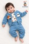 Baby Boy 3-Piece Set with Embroidery Detail, Carriage and Stroller, Seasonal Set for 0 3 6 9 Months - 5