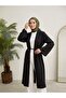Long Cardigan with Front Band - Black