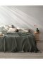 Adenya Basket Beatrice Cotton Double Bedspread - Khaki