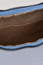 Sky Curve |   Ice Blue Canvas Hobo Shoulder Bag - 8