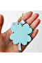 Baby Candy Gift Bebe-339M Four Heart Leaves Clover Blue Plexi Keychain - 5