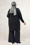 48089 Plus Size Beyoğlu Stone Modal Tunic - Black - 5