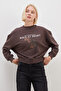 3 Threaded Tiger Print Oversize Sweatshirt - 3