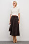 Gray Belted Maxi Skirt - 3