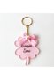 Baby Candy Gift Bebe-339P Four Heart Leaves Clover Pink Plexiglass Keychain - 30 Pieces - 3