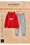 Kids' Bro Football Printed Hooded Sweatshirt Tracksuit Set - Ages 3-12