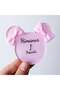 Baby Candy Gift Bebe-344P Mini Model Pink Transparent Plexiglass Magnet on the Back - 30 Pieces - 5
