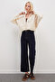 3 Thread Zipper Hooded Bat Sleeve Crop Sweatshirt - 4