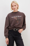 3 Threaded Tiger Print Oversize Sweatshirt