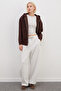 3 Thread Basic Zippered Hooded Oversize Sweatshirt - 5