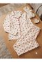 Hearted Pajama Set/ Cotton Stylish Women's Nightgown Set - 2