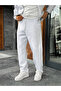 Light Gray Panda Fabric Pipe Leg Sweatpants Mrk-2875 - 2