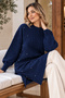 Stoned Knitwear Sweater K6040 Navy Blue - 2