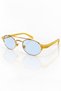 Berina Unisex Ellipse Blue Gold Yellow Frame Ultra Light Uv400 Filtered Sunglasses - 3