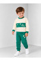 Children's Printed Top and Bottom Sweatshirt Tracksuit Set - 2