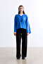 Black Gabardine Palazzo Pants - 5