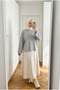 Women's Floral Embroidery Detailed Loose Long Sweatshirt Tunic - 2