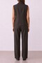 Button Detailed Vest Brown - 3