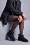 Suede Thin Sole Women's Boots with Fur Inside