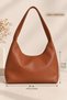 Women's Tan Leather Shoulder Bag Soft Textured & Large Volume - 4