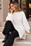 Stone-Trimmed Knitwear Sweater K6040 White - 2