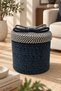 Christmas Wicker Rope Decorative 30X30 Covered Wicker Rope Basket Mesh Rope Basket Organizer Storage Box Home Office Kitchen Bathroom Bedroom Multipurpose