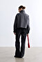Anthracite Plaid Zippered Jacket - 5