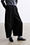 Black Barrel Pants with Sewing Details - 4