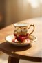 Braxton Cup Set with Tray Red Bje-08710 - 2