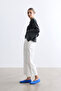 Ekru Double Bridged Gabardine Pants - 4