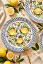 Lemon Flower Dessert Plate for 6 People 16 cm - 3