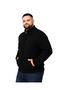 Men's Large Size Black Hattush Stand Collar Pocket Knitwear Cardigan 3Xl-4Xl-5Xl-6Xl - 2