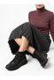 Artı-Artı20/Dr-0292 Genuine Leather Women's Daily Boots with Heel Spur Function & Orthopedic Features (Lace-Up-Zippered) Black Boots - 3
