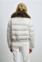 Daisy Goose Feather Women's Coat Cream - 7