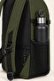 Khaki Laptop Compartment Backpack, Multi-Compartment, Large Volume, Unisex School Bag with Water Bottle Pocket - 5
