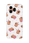 Honor 600 Pro Compatible Cute Capybara Patterned Transparent Phone Case