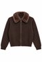 Plush Collar Knitwear Cardigan - 2